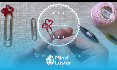 Love Together Dimpled ring heart tatting onto a paperclip tutorial FULL Frivolite Valentine