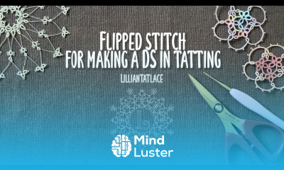 Flipped stitch for making a DS in tatting tatting basic frivolite