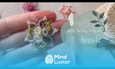 Celtic tatting “Aconite” little flower motif with celtic shuttles tutorial for intermediate tatters