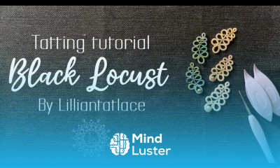 Tatting tutorial Black Locust motif with bead full tutorial