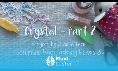 “Crystal” motif Josephine knot adding beads Wet blocking Part 2