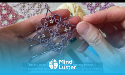 Basic tatting Reverse work DNRW Exercise 2 Leslie Square Motif Tutorial Frivolite