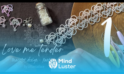 Love me tender Bracelet shuttle tatting tutorial Part 1 motif 1