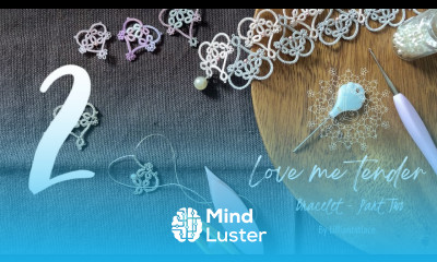 Love me tender Bracelet shuttle tatting tutorial Part 2 how to join motif 2 to motif 1