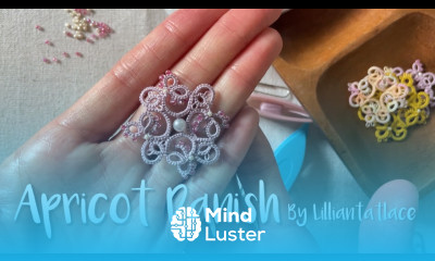 Apricot Danish tatting motif tutorial by Lilliantatlace frivolite Tatting with beads