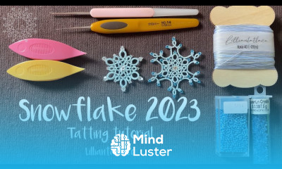 Snowflake 2023 Tatting free pattern tutorial for shuttle tatters beginner level