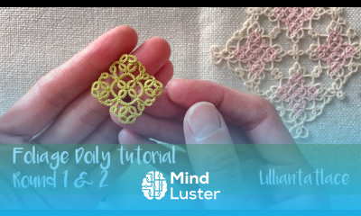 Foliage Square Doily free pattern tutorial Round 1 2 only