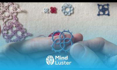 Basic tatting Reverse work DNRW Exercise 1 3 simple motifs tutorial Frivolite