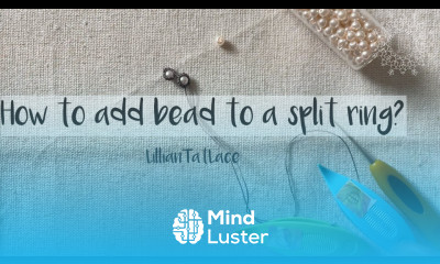 Basic Tatting Technique Adding bead in split ring frivolite lesson