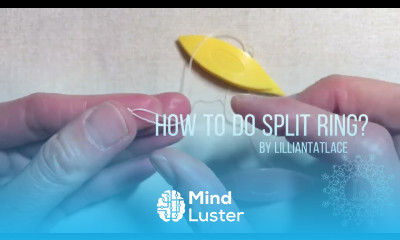 Quick tutorial how to make a split ring in tatting frivolite