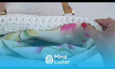 How to line a crochet bag