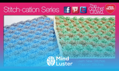 Left Hand Crochet Popcorn Stitch Square