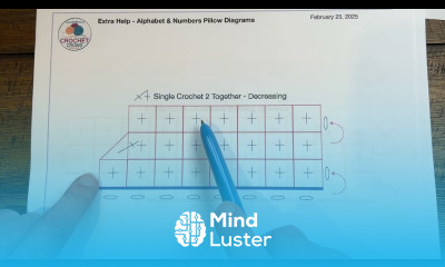 Lesson 10 Single Crochet 2 Together Crochet Alphabet Numbers Pillow