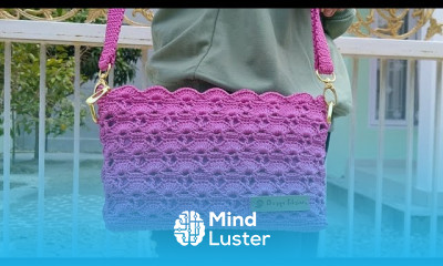 Crochet Sling Bag With Beautiful Pattern Tas Selempang Rajutan Dengan Yang Pola Indah