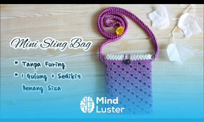Tas Rajut Selempang Mini Tanpa Furing Crochet Sling Bag