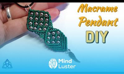 DIY Macrame Necklace Pendant Tutorial Amazon Macrame Set Part 2