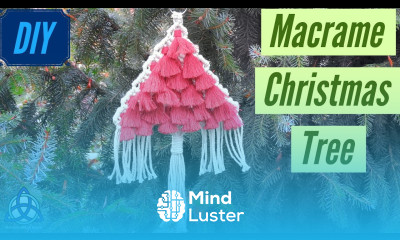 DIY Christmas Tree Macrame Wall Hanging Christmas Decor