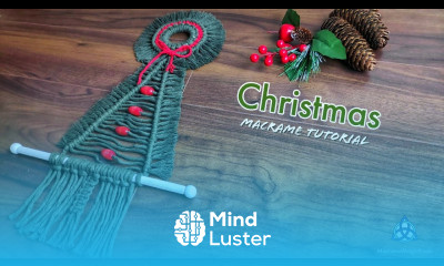 Macrame Tutorial Easy Christmas Tree Wall Hanging DIY