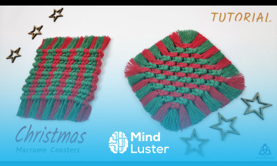 DIY Macrame Coasters CHRSITMAS DECORATION