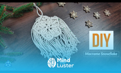 DIY MACRAME SNOWFLAKE  Christmas Wall Hanging