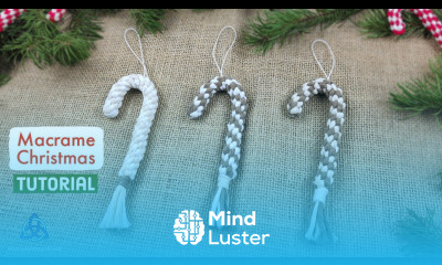 DIY Macrame CANDY l made from ONLY 2 cords Christmas Decoration