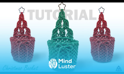 DIY Macrame Christmas Tree BASKET