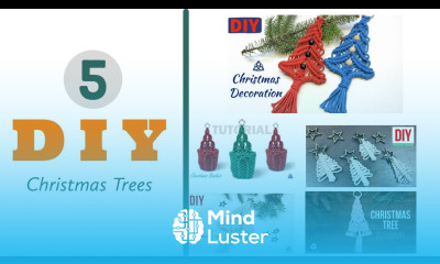 5 DIY Macrame Christmas Trees