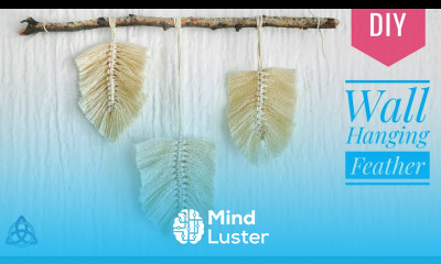 How to make Macrame Feather Wall Hanging Wall Decor DIY