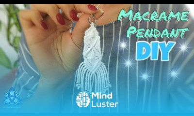 Macrame Necklace Pendant DIY Macrame Jewelry Tutorial