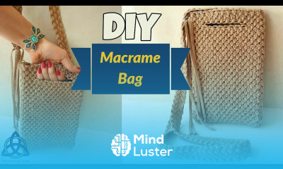How to make Macrame Bag Tutorial Easy Macrame Craft Idea