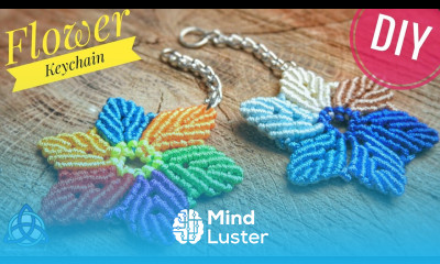 Colorful Macrame Flower Keychain Macrame Leaf Tutorial