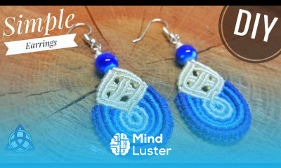 Macrame Earrings Blue Waves Tutorial Easy Macramé Design