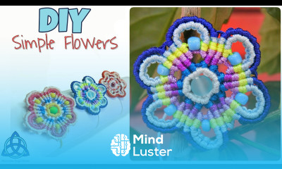 How To Make Simple Macrame Flower Tutorial DIY