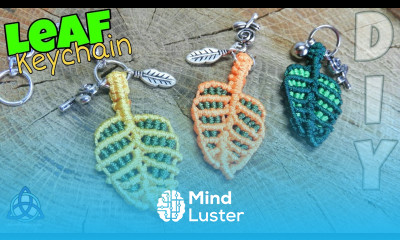 Macrame Leaf Tutorial Simple Leaf Keychain DIY