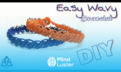 Wavy Macrame Bracelet with Beads Tutorial SUPER EASY