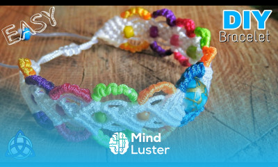 Rainbow Macrame Bracelet Tutorial EASY Colorful Craft