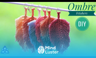 DIY EASY MACRAME CRAFT Ombre Macrame Feathers DIY