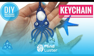 Macrame Octopus Keychain Tutorial EASY Keychian DIY