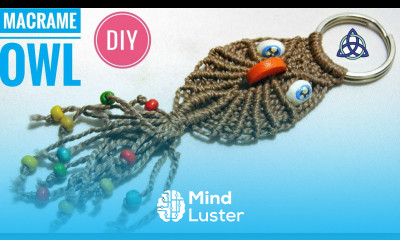 Macrame owl keychain DIY by Macrame Magic Knots