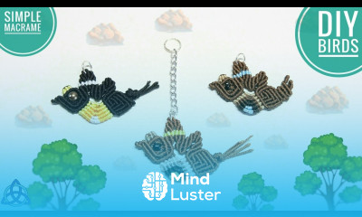 How to Make Macrame Bird Keychain Tutorial Simple Macrame Keychain DIY