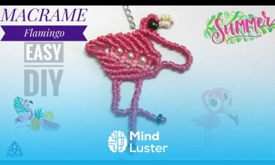 Macrame Tutorial Flamingo Keychain Macrame Flamingo DIY Crafts