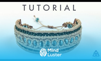 Green Macrame Beaded Bracelet Tutorial Easy Macrame Craft Idea