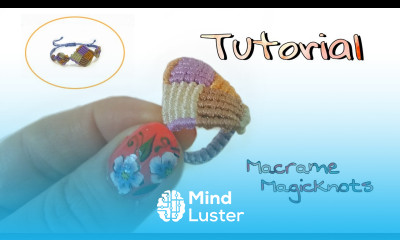 Multicolored Macrame Square Ring Tutorial  Magic Knots 