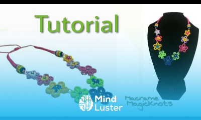 Macrame Flower Necklace DIY Easy Macrame Flower