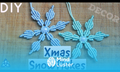 DIY Xmas Star Snowflakes Ornament Macrame Tutorial