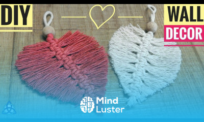 DIY Macrame Heart Wall Hanging Wall Decoration Ideas