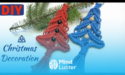 DIY Macrame Christmas Tree Decoration EASY Christmas Crafts