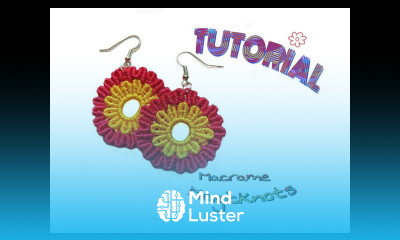 Macrame Flower Earrings DIY  Macrame Magic Knots 