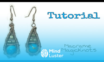 Easy Macrame Earrings Turquoise Tear DIY