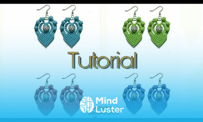 Micro Macrame Earrings Heart Tutorial